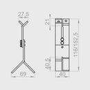 Portos Raffstore Portos Raffstore Halterung der Eck-Führungsschiene 80-100 mm