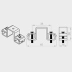 Portos Raffstore Portos Raffstore Halterung der Oberschiene F-UPLG