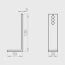 Portos Raffstore Portos Raffstore Halterung der Schnurführungsschiene unten 120 mm