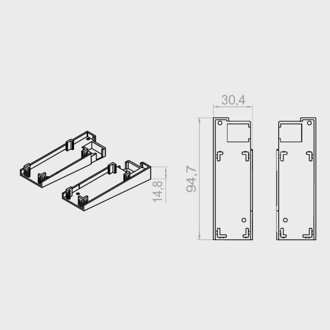 Portos Raffstore Portos Raffstore PVC-Endkappe der Führungsschiene F-FBR-010