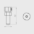 Portos Raffstore Portos Raffstore Stellschraube der Schnurführungsschiene F-SR-32