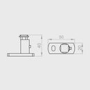 Portos Raffstore Portos Raffstore Teleskophalterung der Führungsschiene 50-70 mm F-UPT-50-70