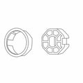 Portos Rolladen Portos Adapterset 8-kant SW40