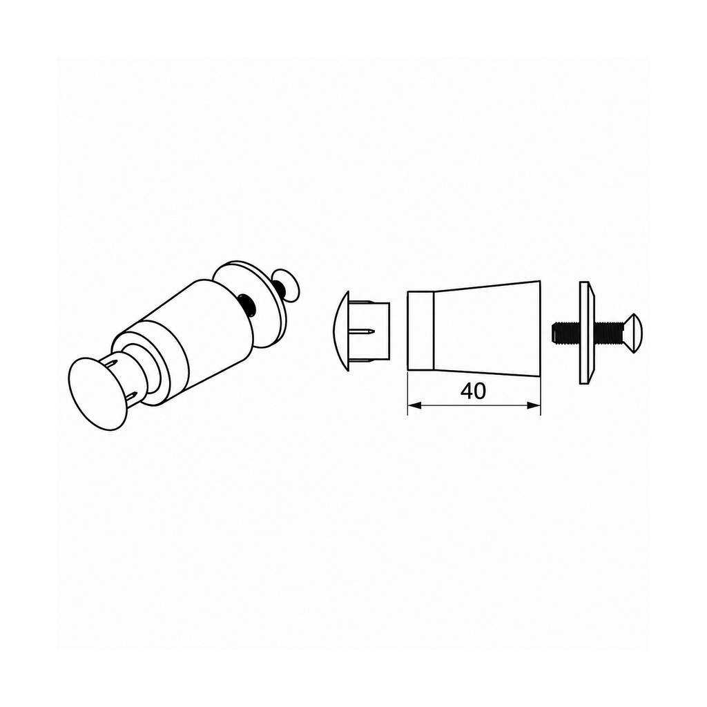 Portos Rolladen Portos Anschlagstopper 40mm für Rolladenendleiste BF-40 MM