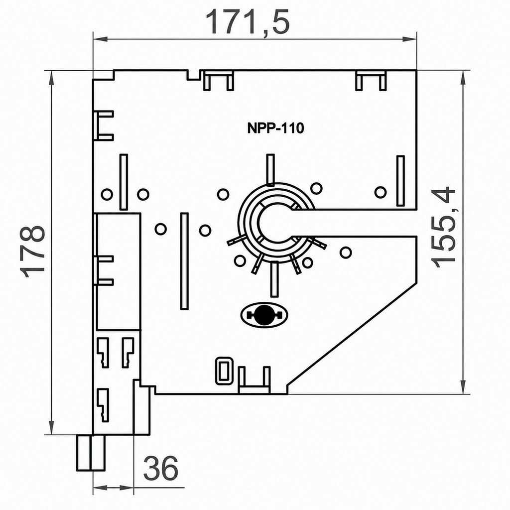 Portos Rolladen Portos Kasten Teilung 180 NPP-110
