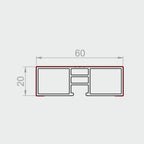 Portos Rolladen Portos PVC Distanzstück für Führungsschiene 60/20 DP-PCV-20