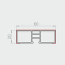 Portos Rolladen Portos PVC Distanzstück für Führungsschiene 60/20 DP-PCV-20