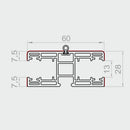 Portos Rolladen Portos PVC Führungsschiene NPR-030 60/28