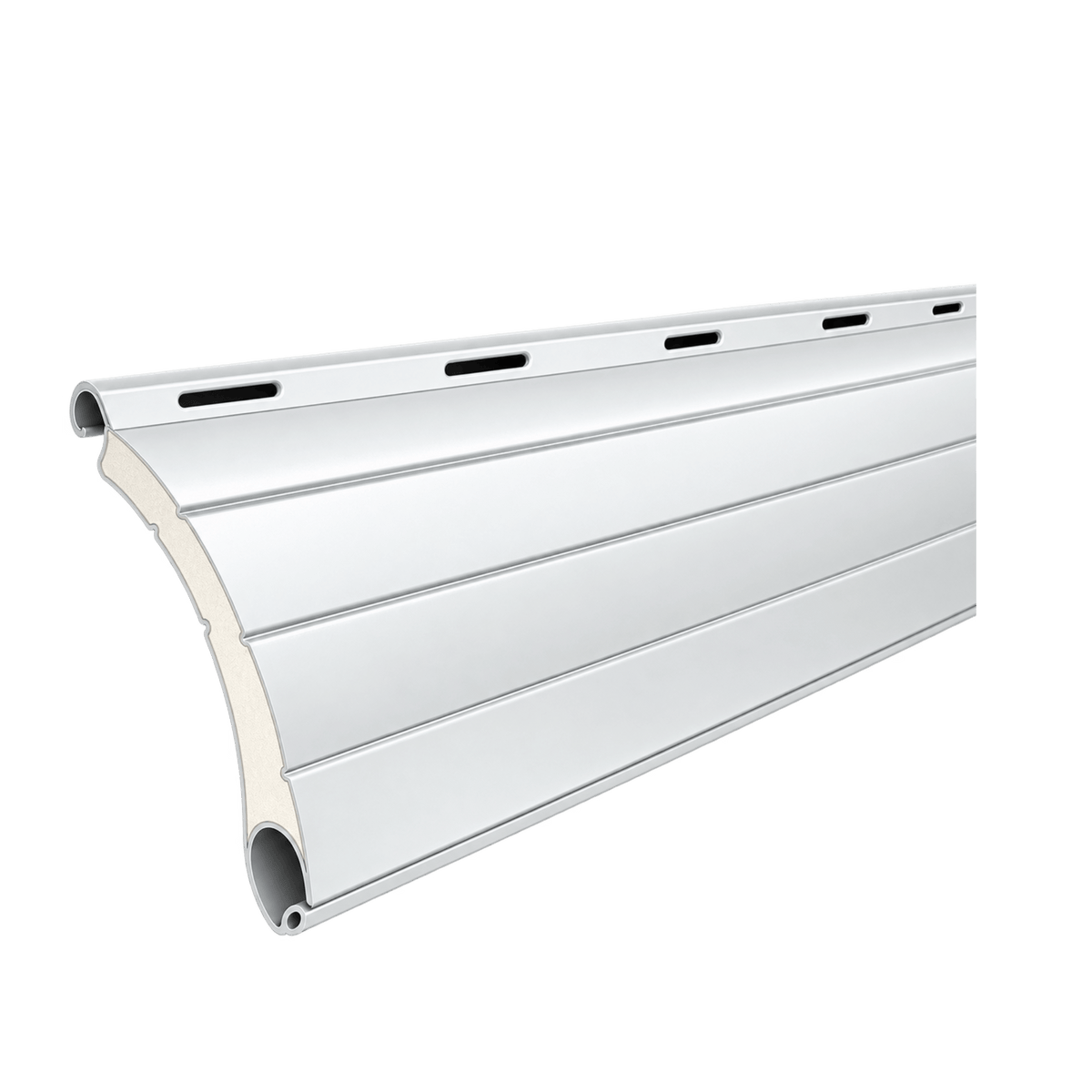 Portos Rolladen Weiss (02) / 50cm Portos ALU Rollladenpanzer perforiert PA52