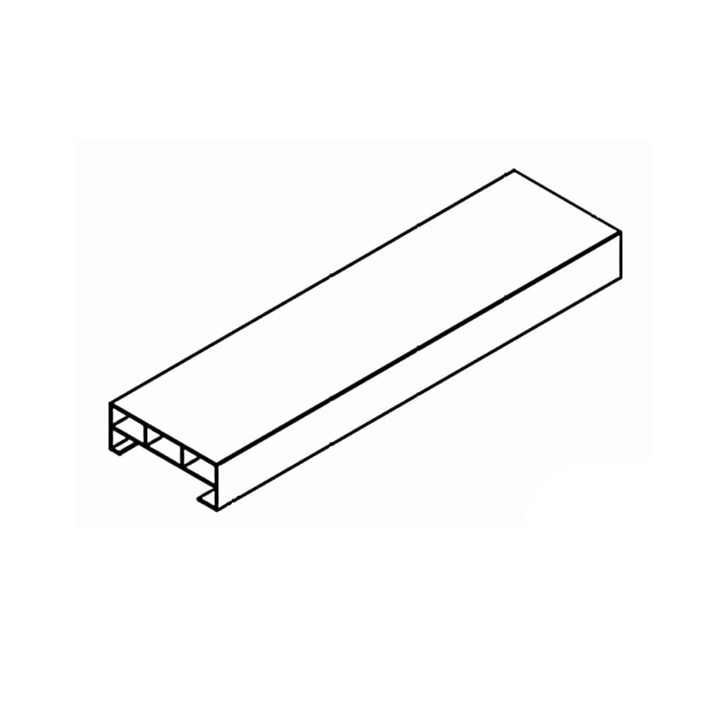 Portos Rolladen Weiß (ähnlich RAL9016) / 100cm Portos Alu Abstandsleiste für Doppelführungsschiene 79/20 D-PPD-79