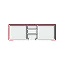 Portos Rolladen Weiß (ähnlich RAL9016) / 100cm Portos PVC Distanzstück für Führungsschiene 60/20 DP-PCV-20