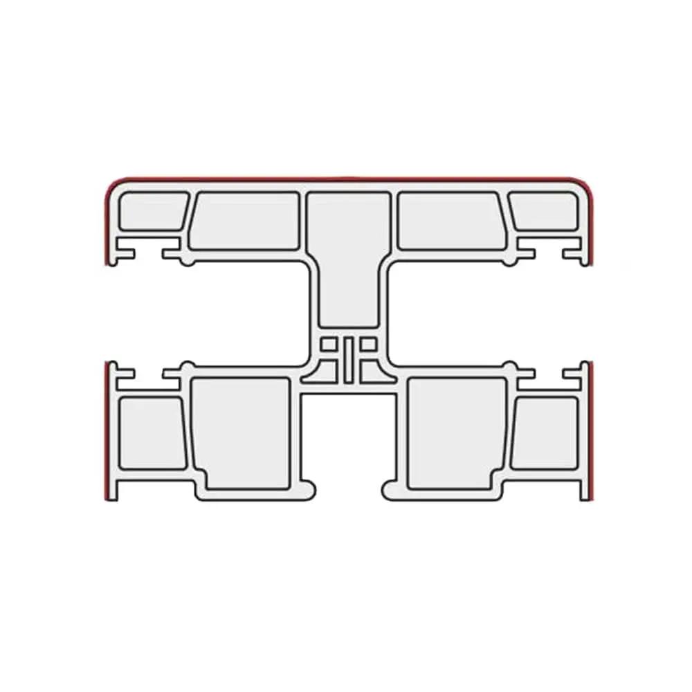 Portos Rolladen Weiß (ähnlich RAL9016) / 100cm Portos PVC Führungsschiene NPR-020