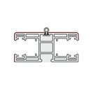 Portos Rolladen Weiß (ähnlich RAL9016) / 100cm Portos PVC Führungsschiene NPR-030 60/28