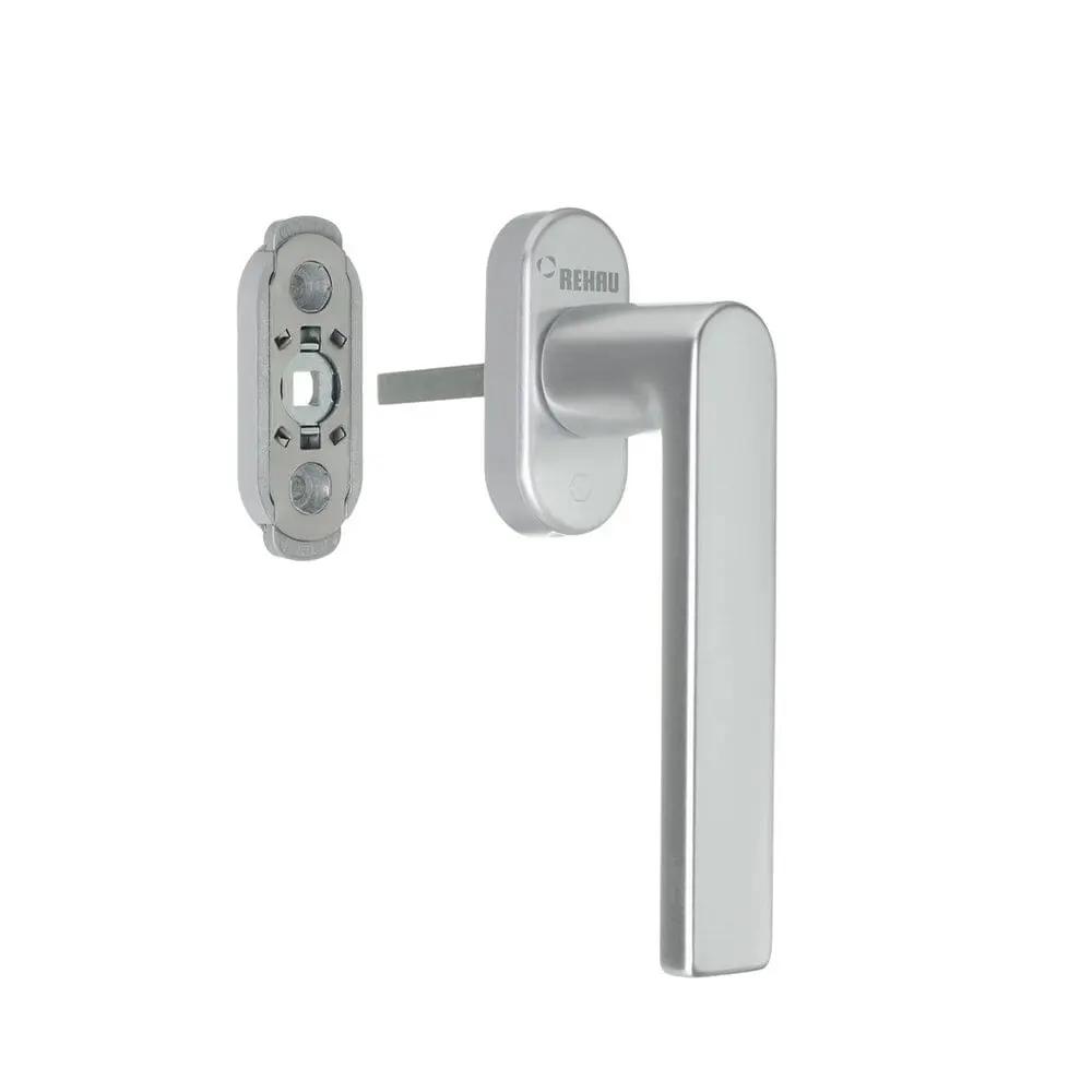 Rehau Fenster Rehau Fenstergriff Linea mit Kindersicherung Silber