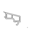Salamander Fenster Weiss / 40cm / Grau Salamander Kunststoff Glasleiste 413833