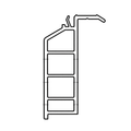 Salamander Fenster Weiss (ähnlich RAL9016) / 100cm Salamander Fensterbankanschluss 60/20 NP0380