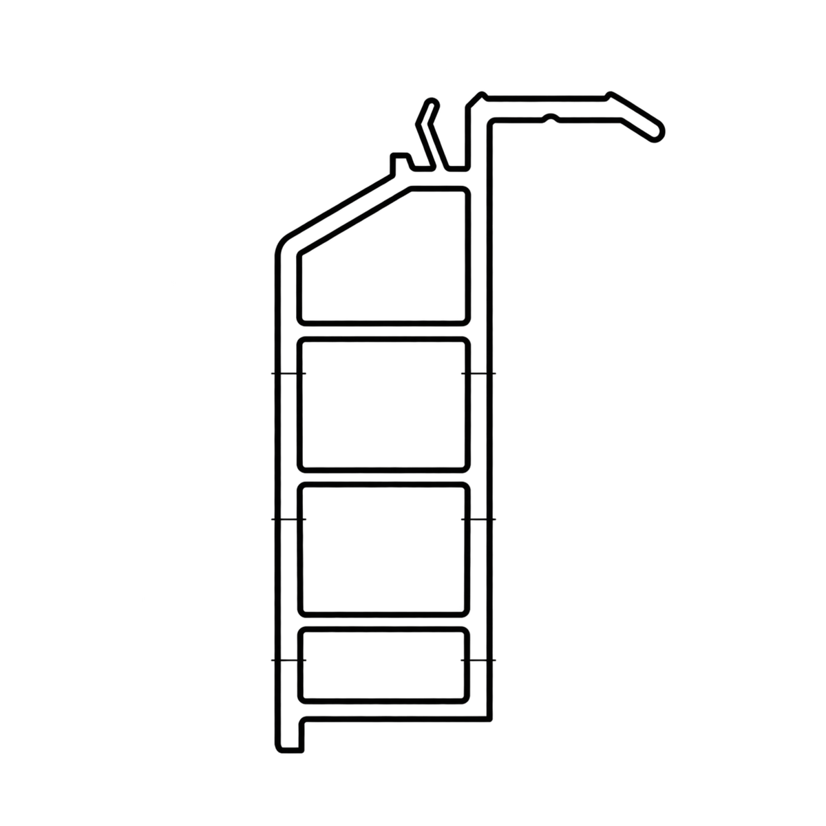 Salamander Fenster Weiss (ähnlich RAL9016) / 100cm Salamander Fensterbankanschluss 60/20 NP0380