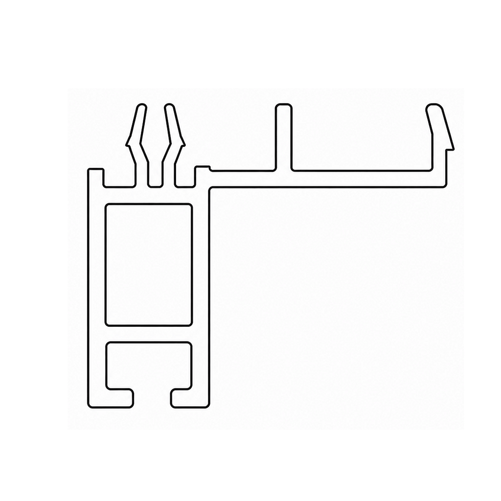 Schüco Fenster Weiss (ähnlich RAL9016) / 100cm Schüco Anschlussprofil Sohlbankprofil 12,5/25 19213
