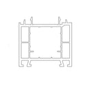 Schüco Fenster Weiss (ähnlich RAL9016) / 100cm Schüco CT 70 Blendrahmen Verbreiterung 60/50 3K 18756