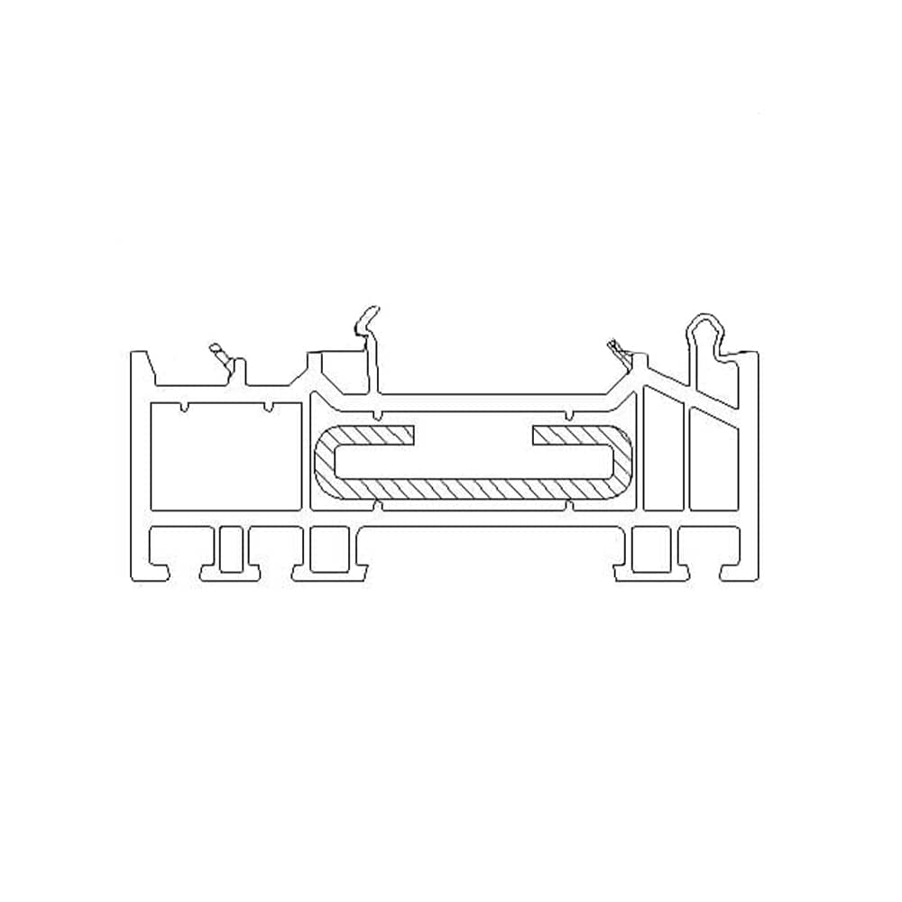 Schüco Fenster Weiss (ähnlich RAL9016) / 100cm Schüco Living Blendrahmen Verbreiterung 30/82 5K 19367
