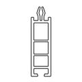 Schüco Fenster Weiss (ähnlich RAL9016) / 100cm Schüco Sohlbankprofil 12,5/35 18759