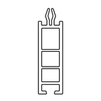 Schüco Fenster Weiss (ähnlich RAL9016) / 100cm Schüco Sohlbankprofil 12,5/35 18759