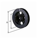 Selve Rolladen Selve Gurtscheibe mit Zapfen für 23mm Gurt Ø170/120 für SW60 134100