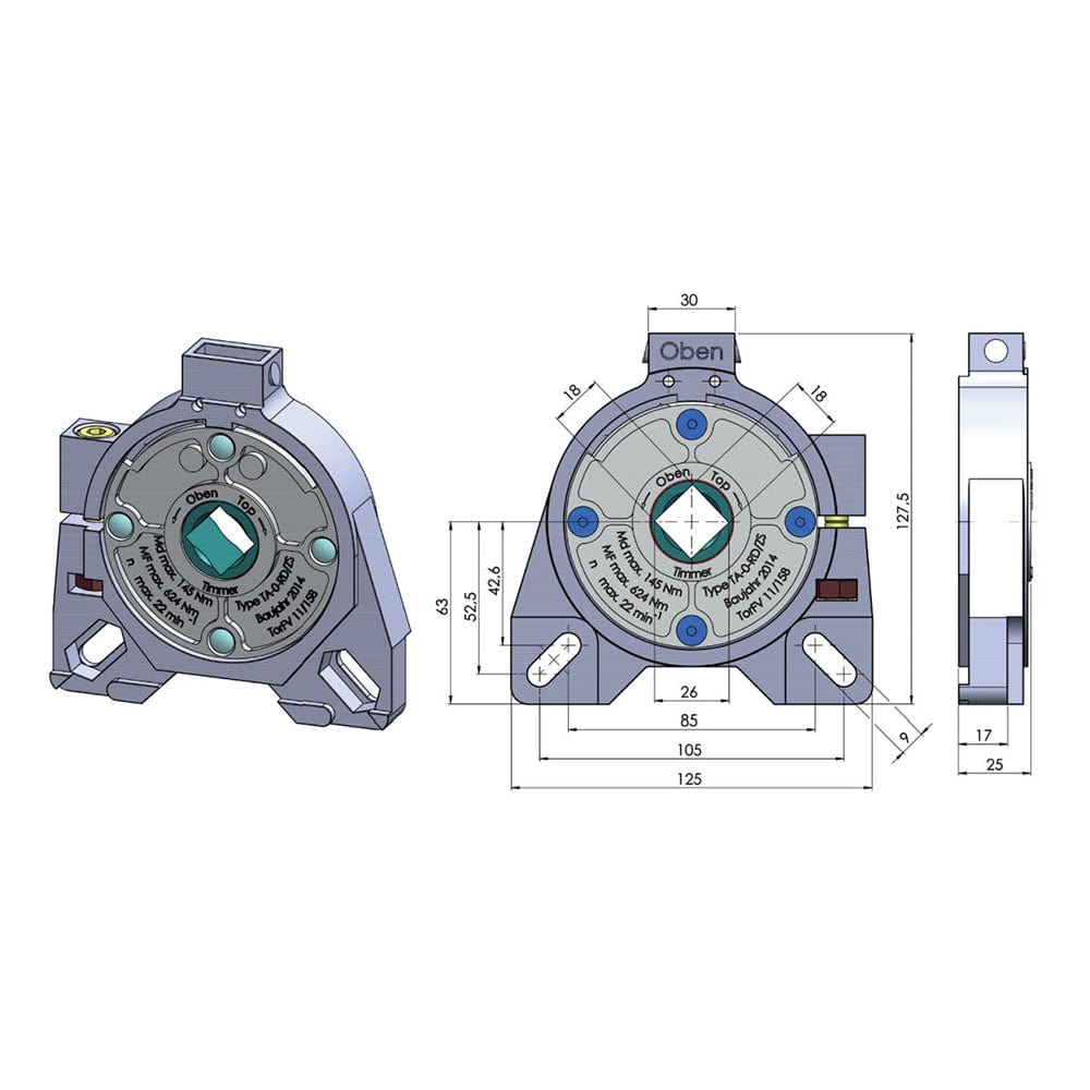 Timmer Rolladen Timmer Abrollsicherung TA0-RD/ZS 145 Nm Drehmoment Fangmoment 624 Nm