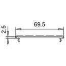 VEKA Fenster Veka Abdeckprofil 69,5x2,5 mm 109.495