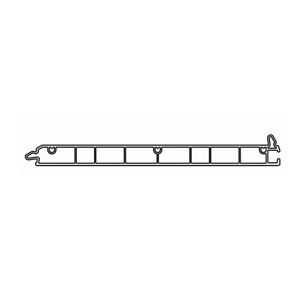 VEKA Rolladen Weiss / 50cm VEKA PVC Untere Blende 15/125 119.261