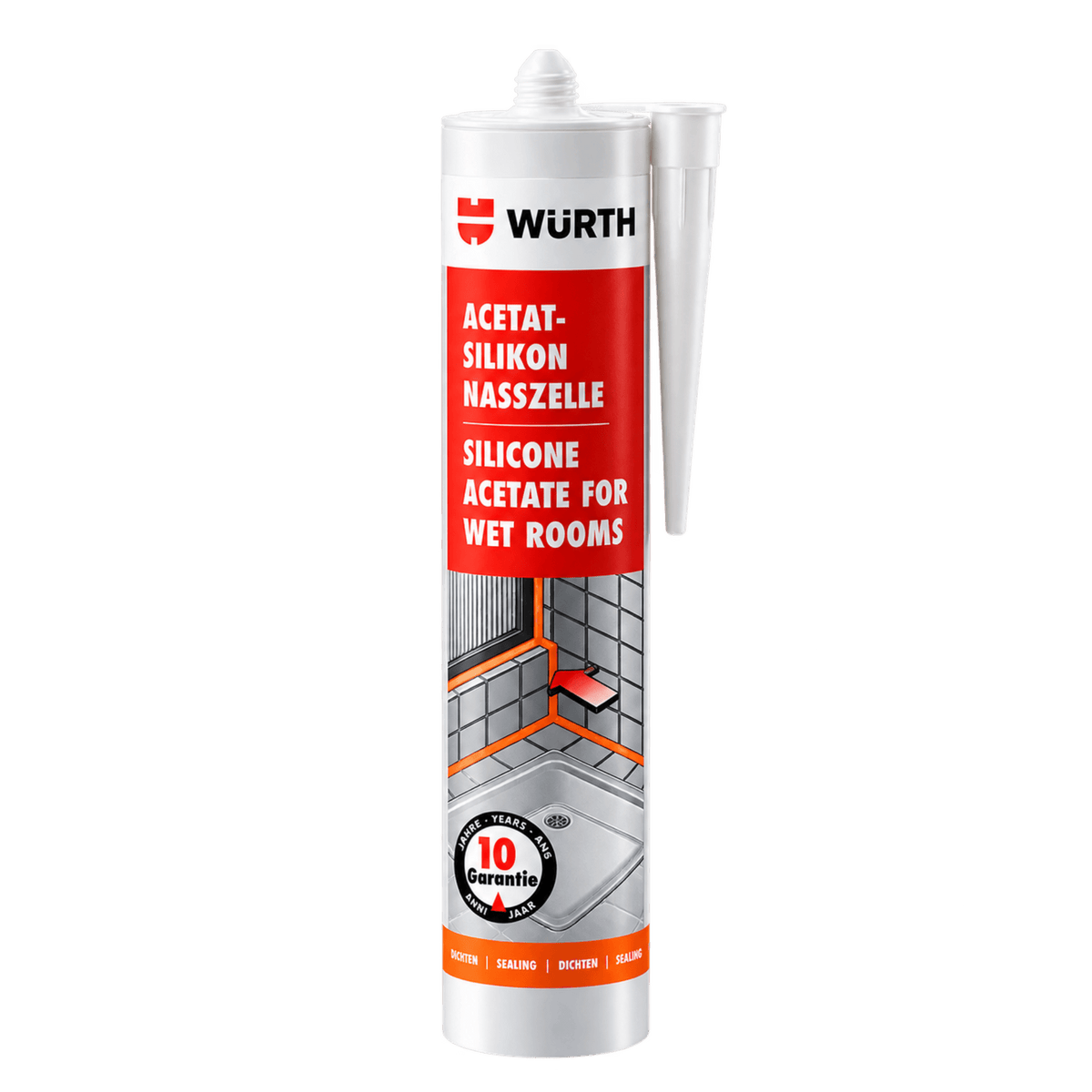 Würth Fenster Würth Acetatsilikon Nasszelle Sanigrau 310ml