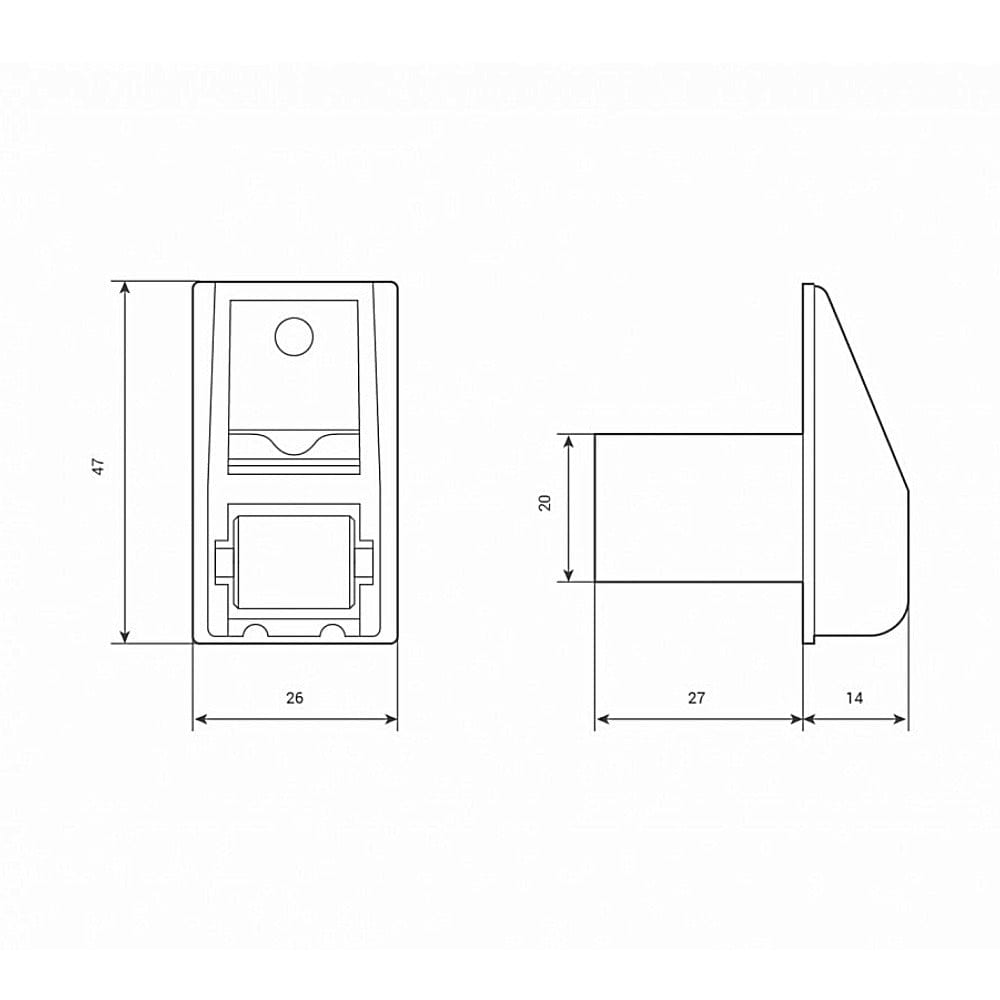 Yooda Rolladen Yooda Gurtführung 14mm ohne Bürste 002515A