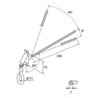 Aluprof Rolladen Aluprof Kardangelenk 90° mit Öse 300mm