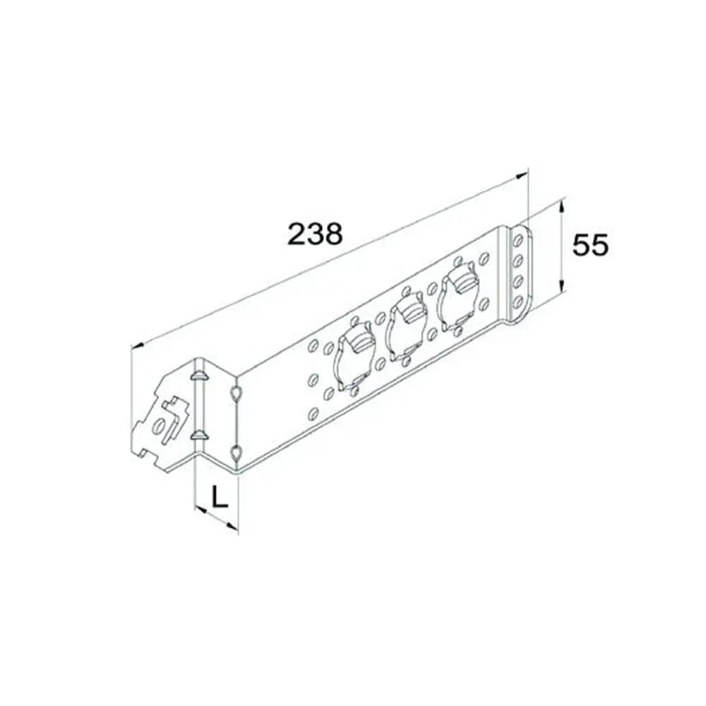 Aluprof Rolladen Aluprof Montagehalterung UM/T/25 Set