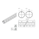 Aluprof Rolladen Aluprof Stahlwelle Achtkant SW Ø60 x 0,6mm