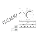 Aluprof Rolladen Aluprof Stahlwelle Achtkant SW Ø60 x 1,0mm