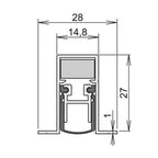 Athmer Tür Athmer Automatische Türdichtung Schall-Ex Duo L-15/28 OS 958mm