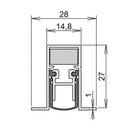 Athmer Tür Athmer Automatische Türdichtung Schall-Ex Duo L-15/28 OS 958mm