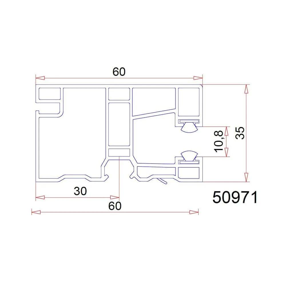 Exte Rolladen Exte PVC-Mini Einzelführungsschiene 50971