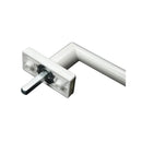 Fam Fenster Fam Fenstergriff Standard Links Gerunded RAL9016 Weiß 35mm Stiftlänge