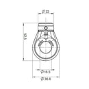 Geiger Antriebstechnik Rolladen Geiger Kugelöse Markisenöse Ø12mm rund QB4mm Schwarz