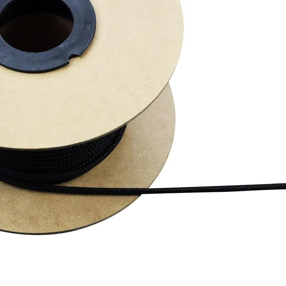 Markenlos Rollladen Nylonschnur für Jalousien und Rollos Ø4mm Schwarz 10m