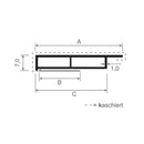 MK Menke Fenster MK Kammerprofil 7/30mm mit Nase und Selbstklebend