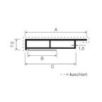 MK Menke Fenster MK Kammerprofil 7/50mm mit Nase und Selbstklebend