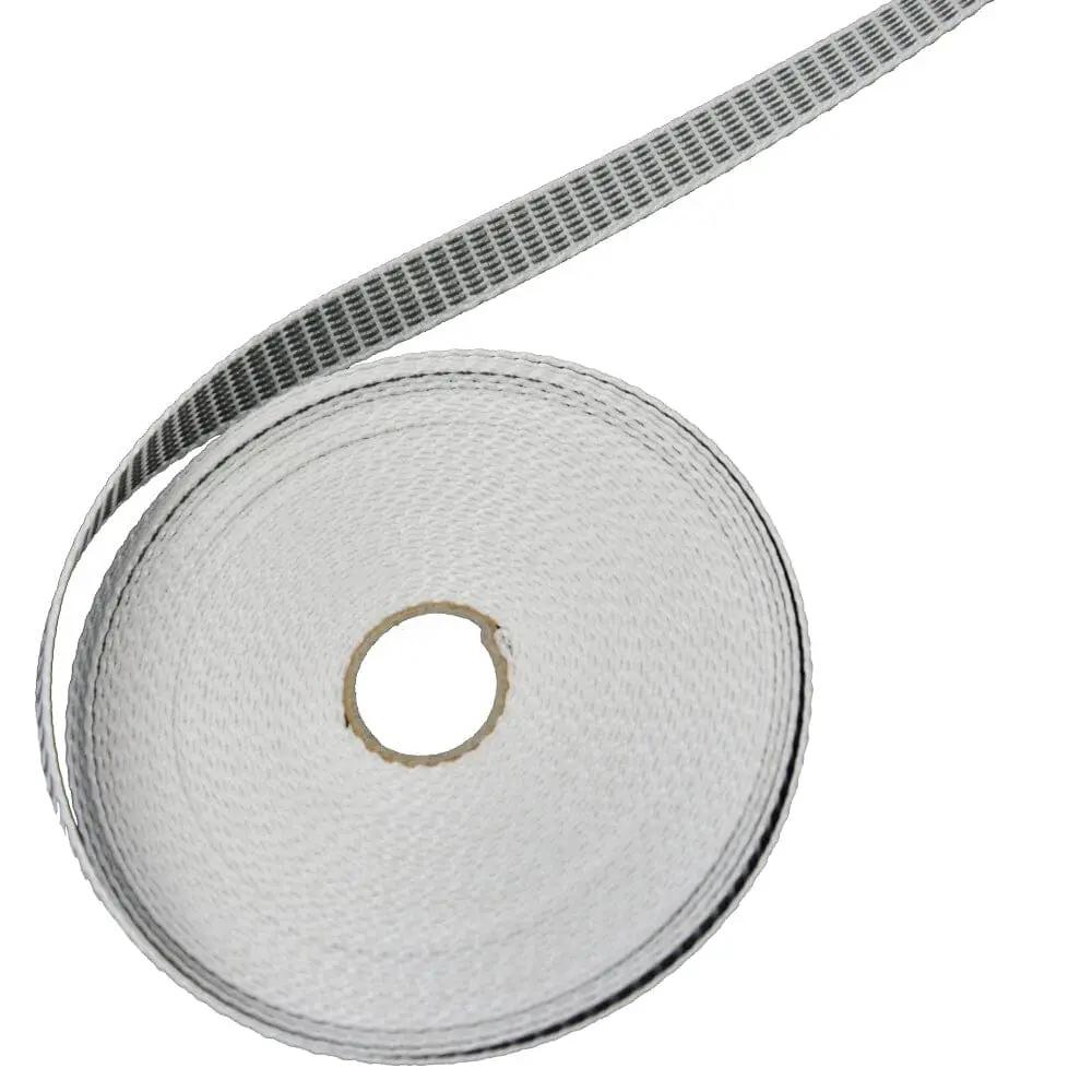 Portos Rolladen Weiß / Grau Portos Rolladengurt 14mm breit 50m