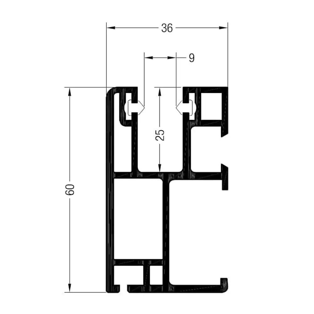 Rehau Rolladen Rehau PVC-Führungsschiene 1617049