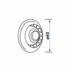 Selve Rolladen Selve Maxi-Kugellager 40mm mit Bund Ø12mm Set