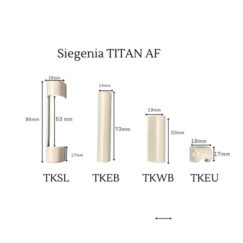 Siegenia Fenster Siegenia Abdeckkappen TITAN AF Silber Set