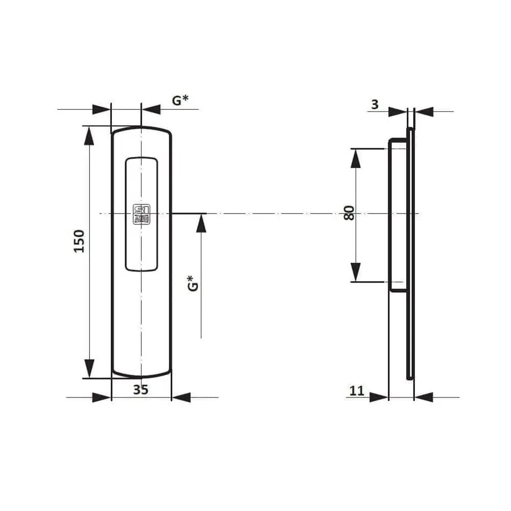 Siegenia Fenster Siegenia Griffmuschel HS 300 Außen EV1 Silber 525010