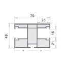 VEKA Rolladen VEKA PVC Doppelführungsschiene 108.237
